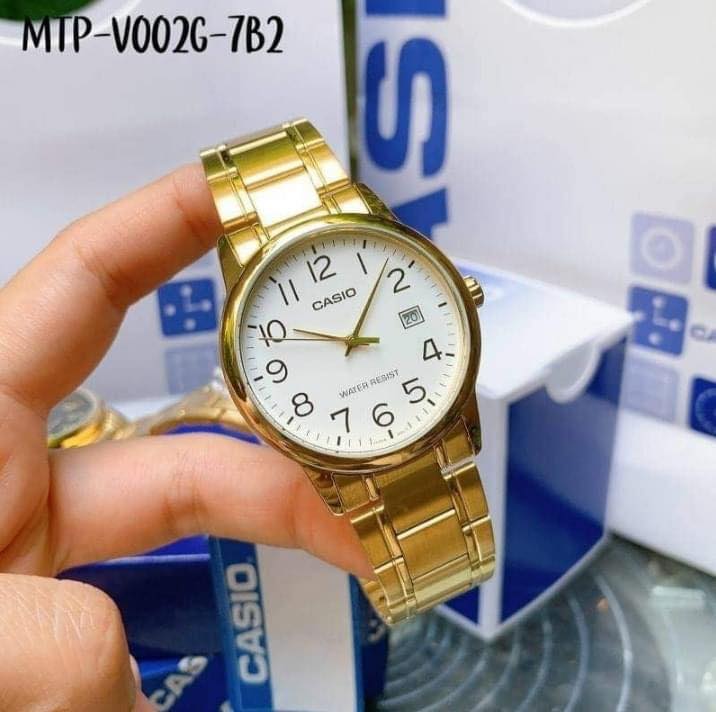 Casio Standard Date Golden Chain Watch MTP-V002G-7B2UDF