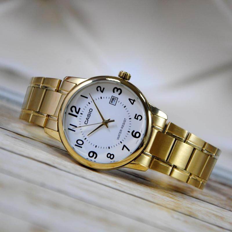 Casio Standard Date Golden Chain Watch MTP-V002G-7BUDF