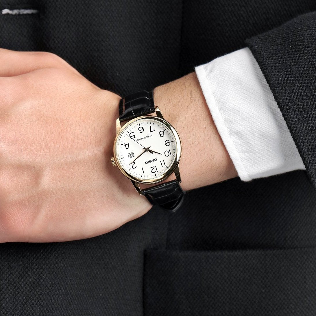 Casio Standard Date Golden Belt Watch MTP-V002GL-7B2UDF