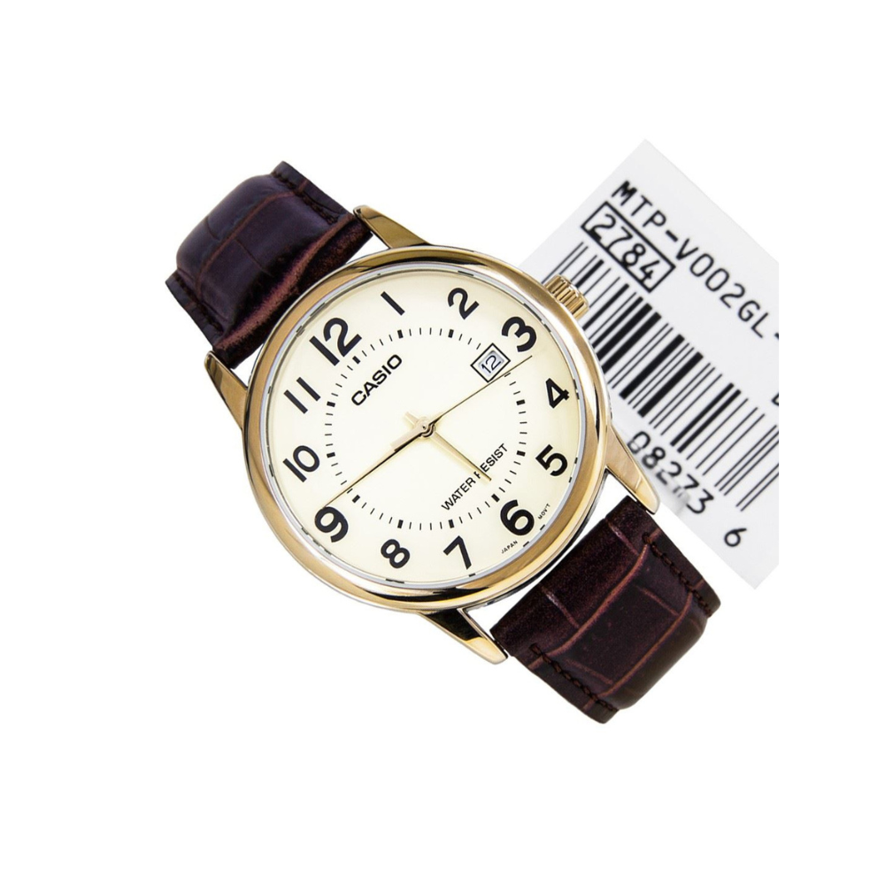 Casio Standard Date Golden Belt Watch MTP-V002GL-9BUDF