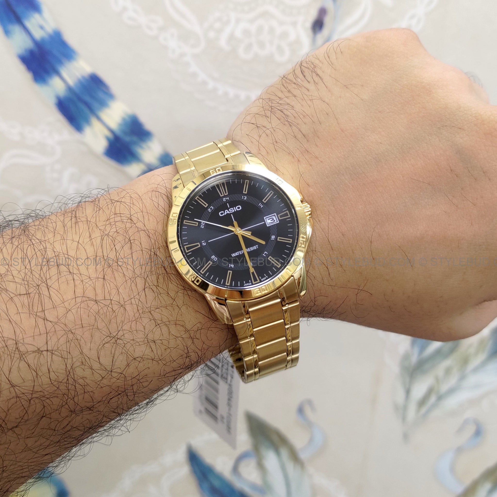 Casio Standard Date Golden Chain Watch MTP-V004G-1CUDF