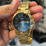 Casio Standard Date Golden Chain Watch MTP-V004G-1CUDF