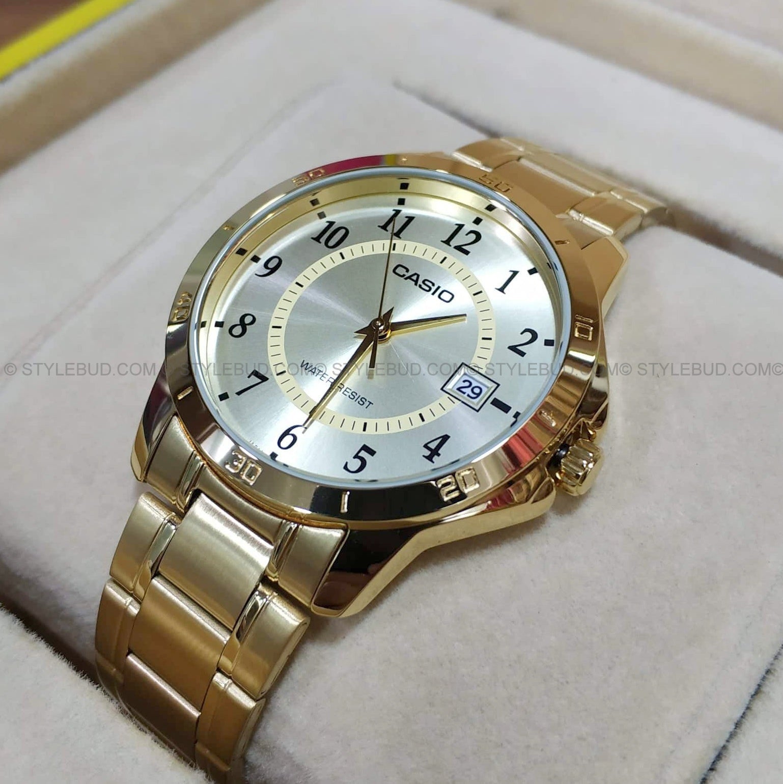 Casio Standard Date Golden Chain Watch MTP-V004G-9BUDF