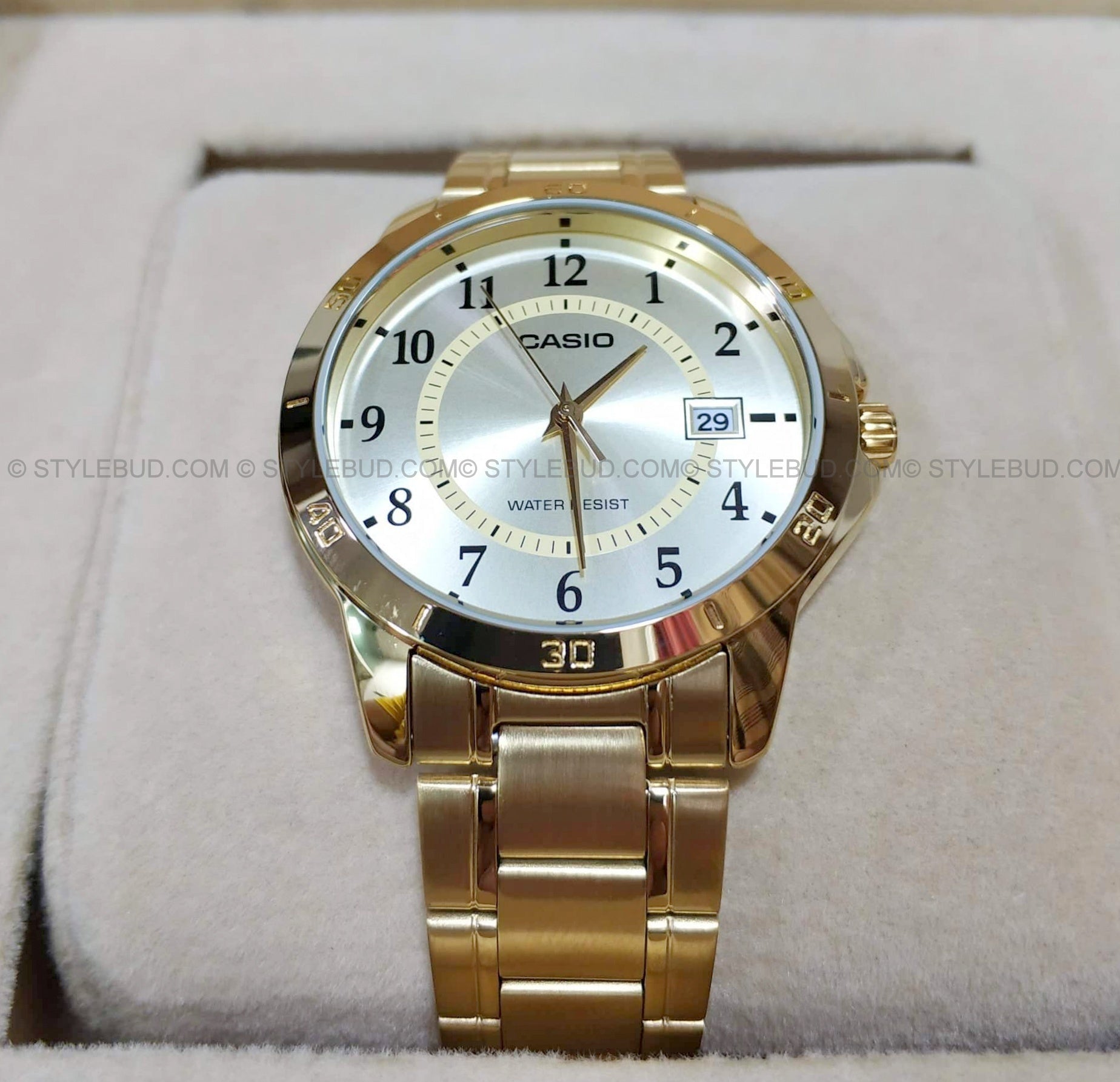 Casio Standard Date Golden Chain Watch MTP-V004G-9BUDF
