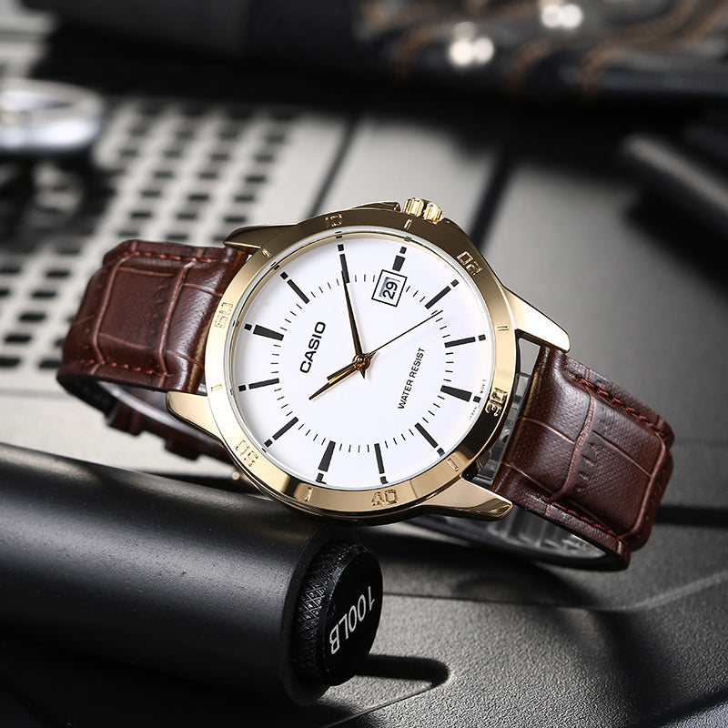Casio Standard Date Belt Watch MTP-V004GL-7AUDF
