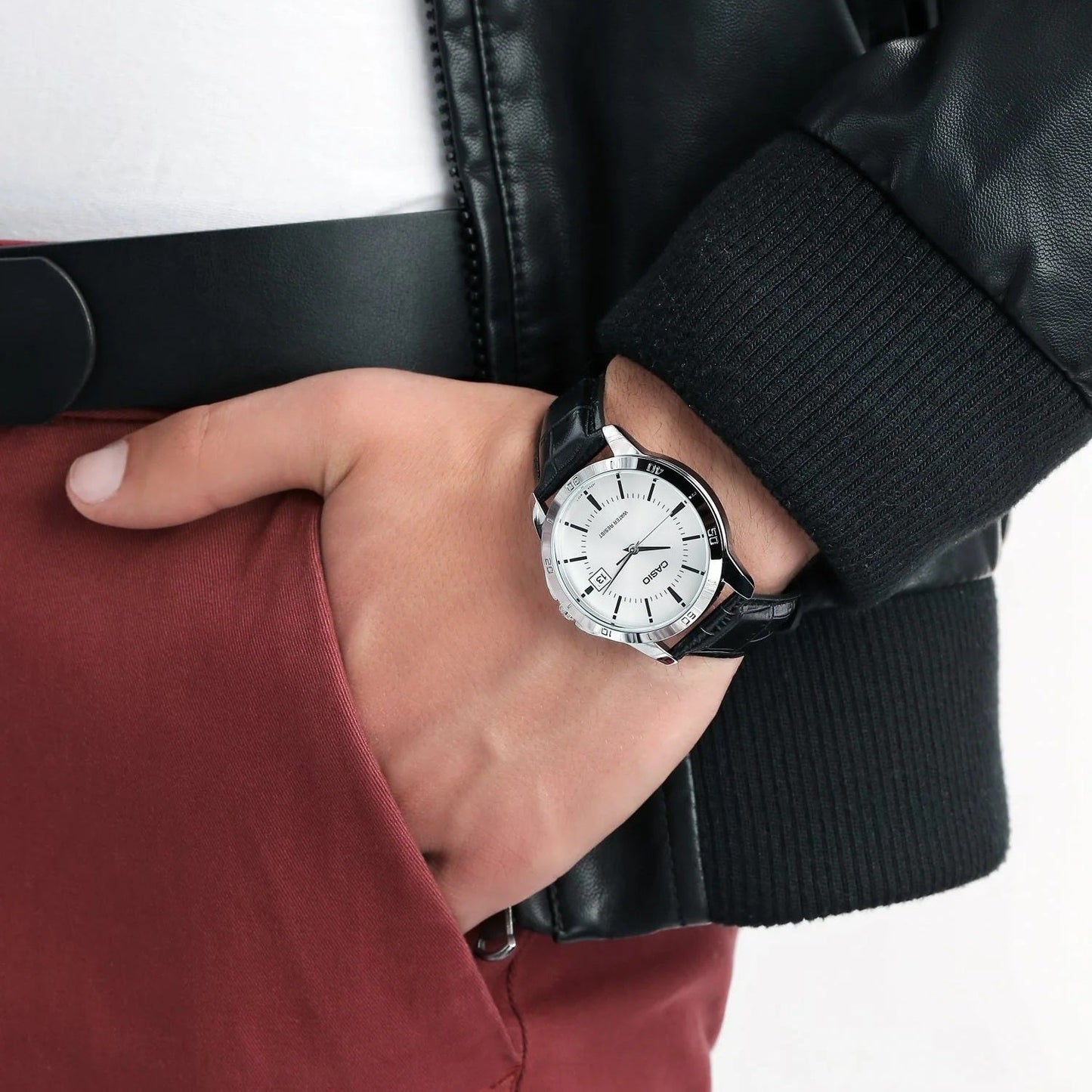 Casio Standard Date Belt Watch MTP-V004L-7AUDF