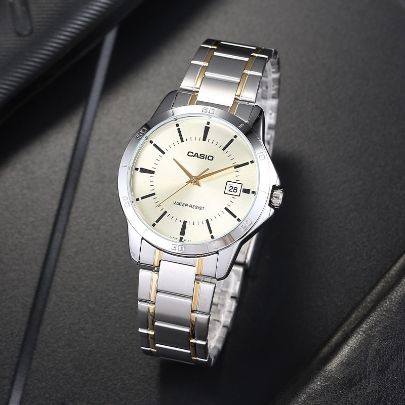 Casio Standard Date Chain Watch MTP-V004SG-9AUDF