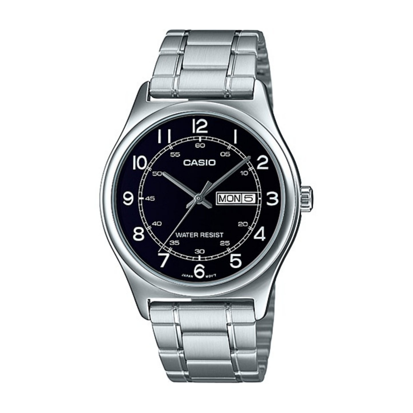 Casio Standard Day Date Silver Chain Watch MTP-V006D-1B2UDF