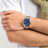 Casio Standard Day Date Silver Chain Watch MTP-V006D-2BUDF