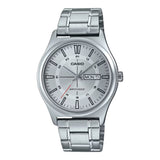 Casio Standard Day Date Silver Chain Watch MTP-V006D-7CUDF