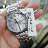 Casio Standard Day Date Silver Chain Watch MTP-V006D-7CUDF