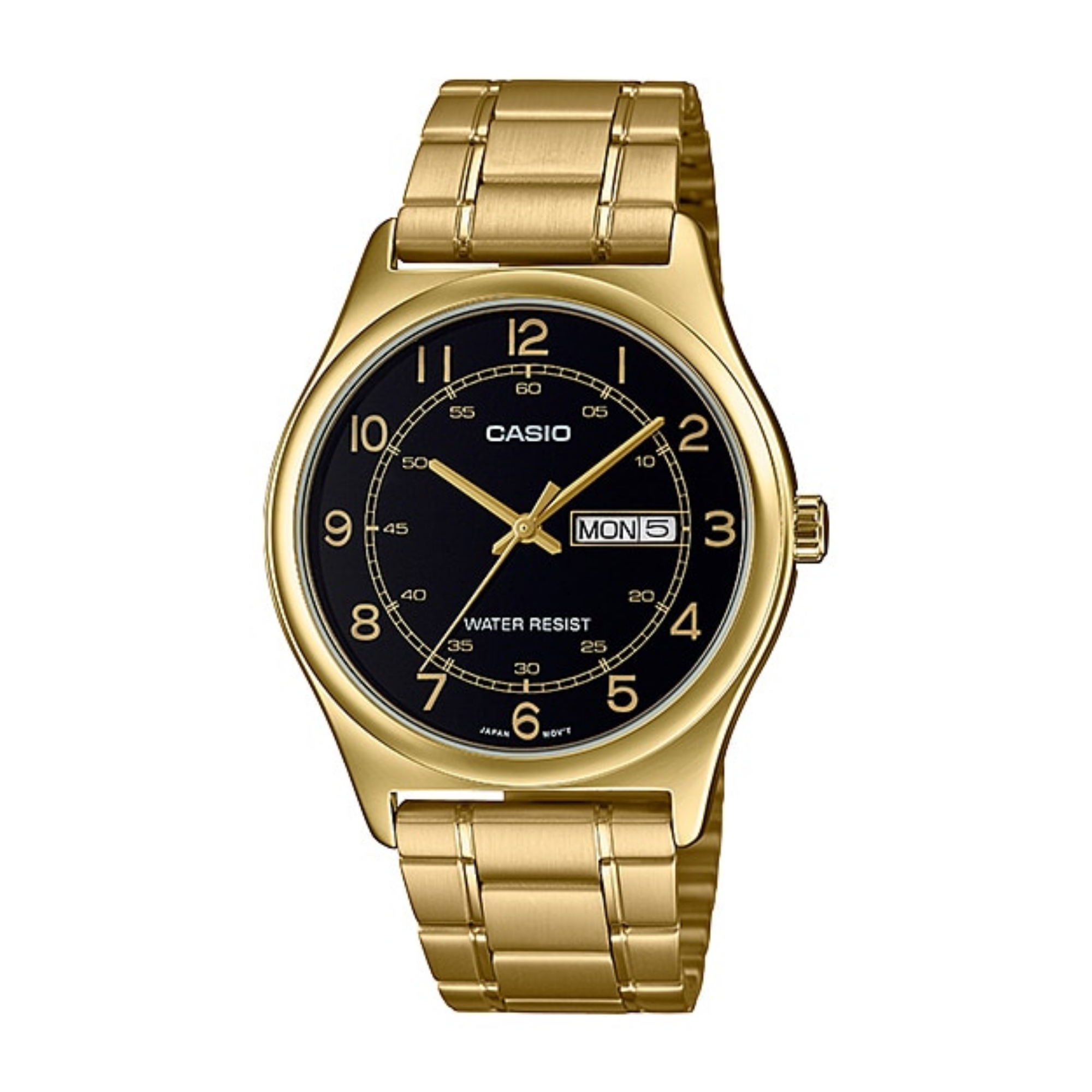 Casio Standard Day Date Golden Chain Watch MTP-V006G-1BUDF