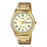 Casio Standard Day Date Golden Chain Watch MTP-V006G-9BUDF