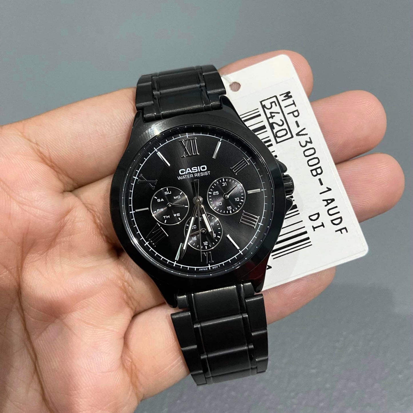 Casio Enticer Multifunction Black Chain Watch MTP-V300B-1AUDF