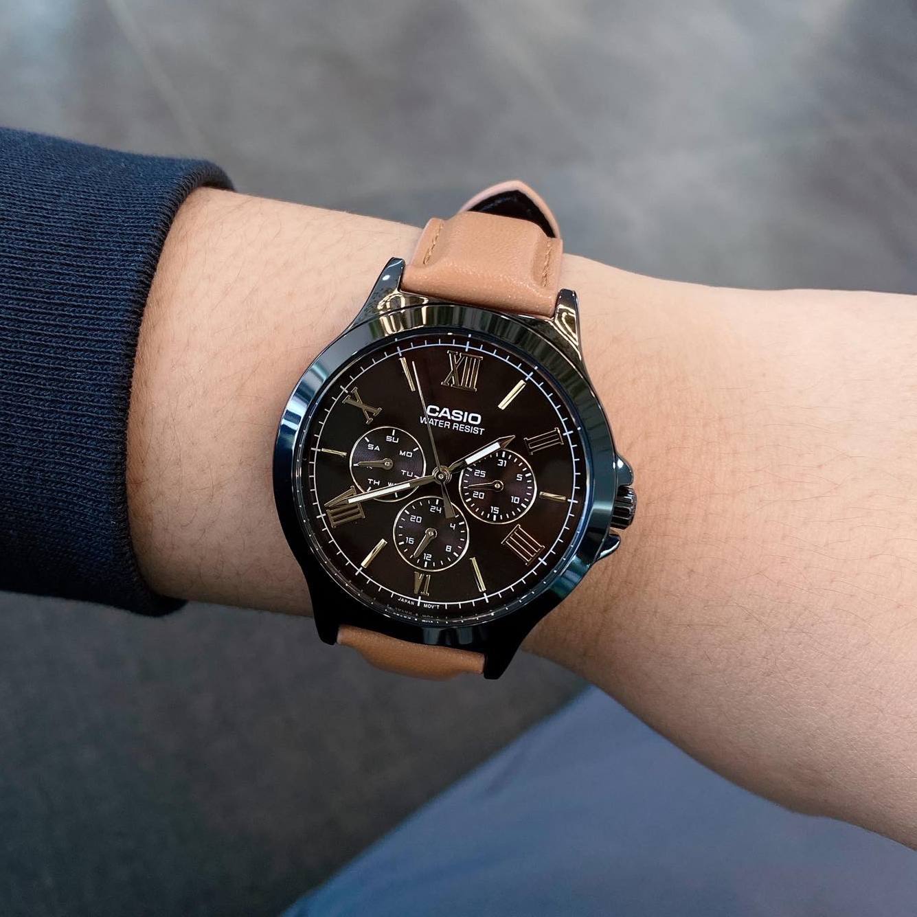 Casio Enticer Multifunction Black Belt Watch MTP-V300BL-5AUDF