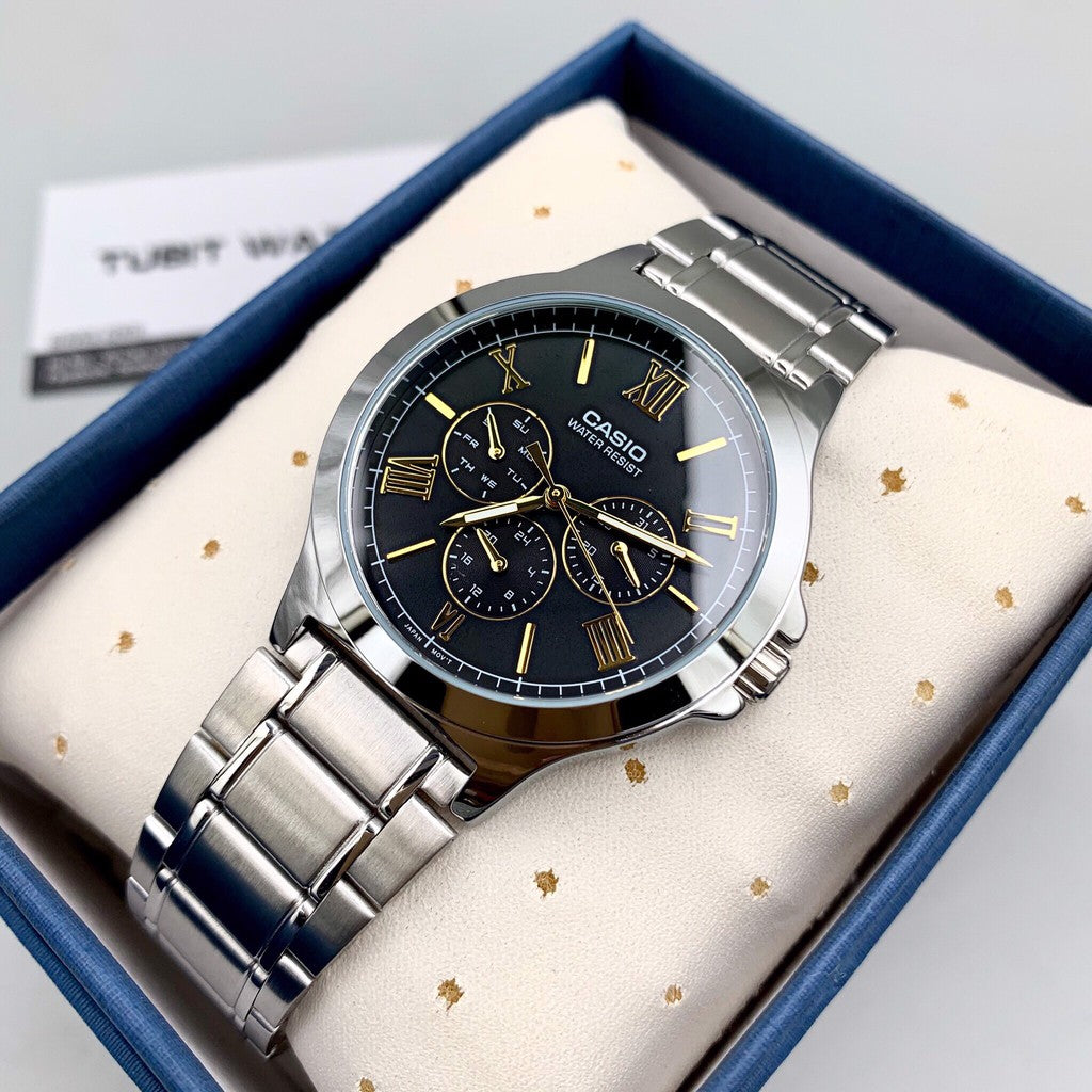 Casio Enticer Multifunction Silver Chain Watch MTP-V300D-1A2UDF