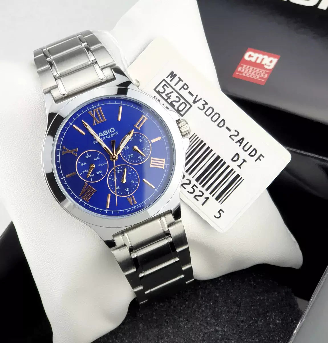 Casio Enticer Multifunction Silver Chain Watch MTP-V300D-2AUDF