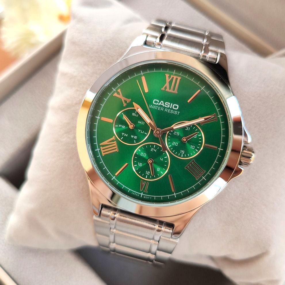 Casio Enticer Multifunction Silver Chain Watch MTP-V300D-3AUDF