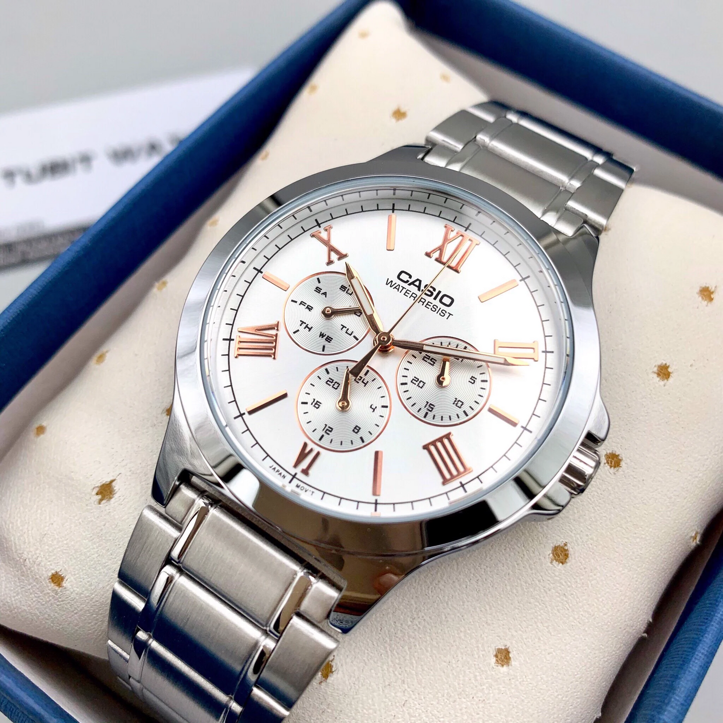 Casio Enticer Multifunction Silver Chain Watch MTP-V300D-7A2UDF