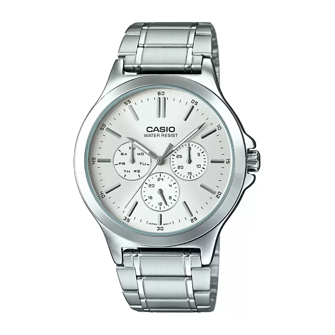 Casio Enticer Multifunction Silver Chain Watch MTP-V300D-7AUDF