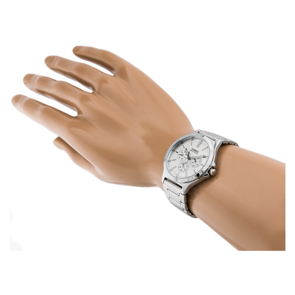 Casio Enticer Multifunction Silver Chain Watch MTP-V300D-7AUDF