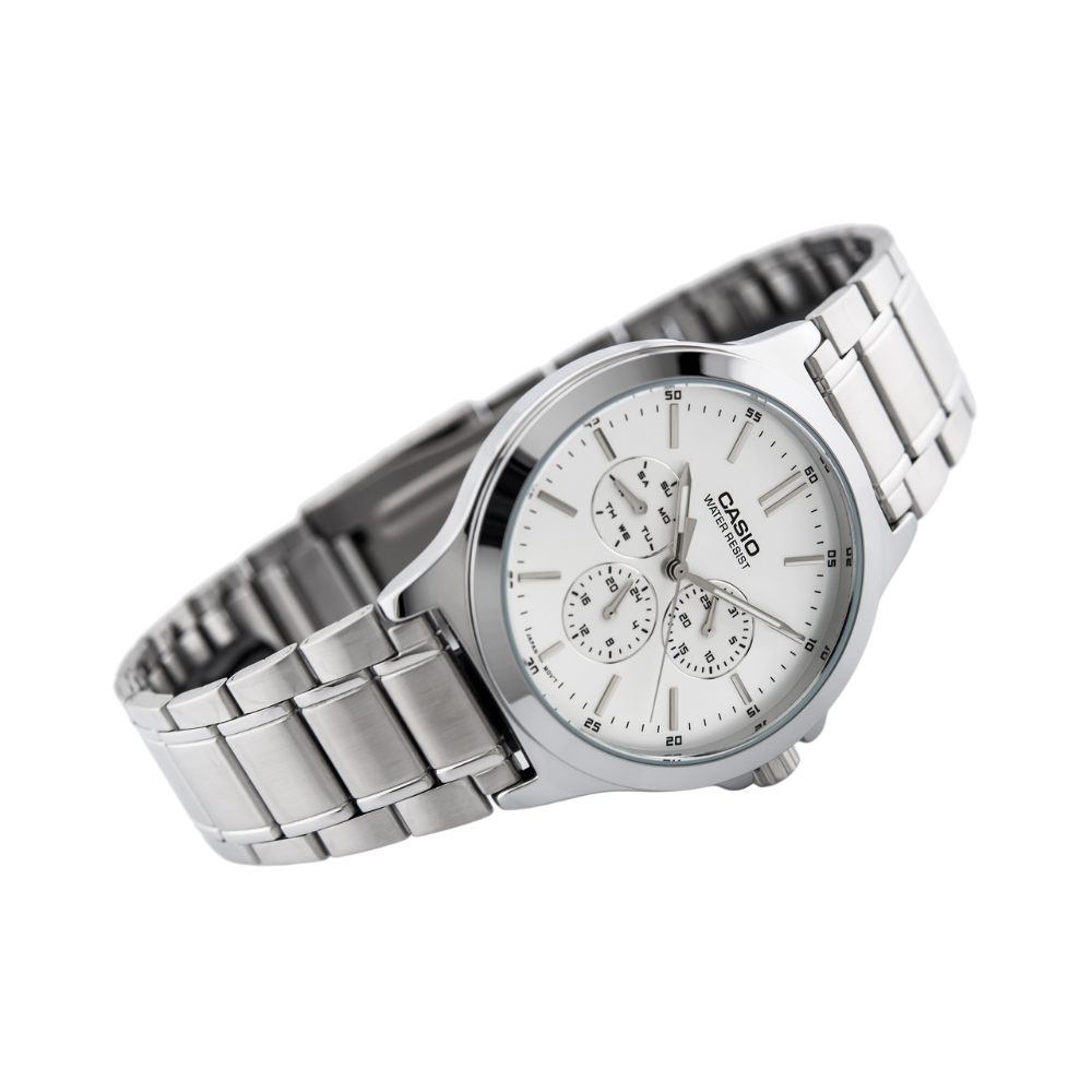 Casio Enticer Multifunction Silver Chain Watch MTP-V300D-7AUDF