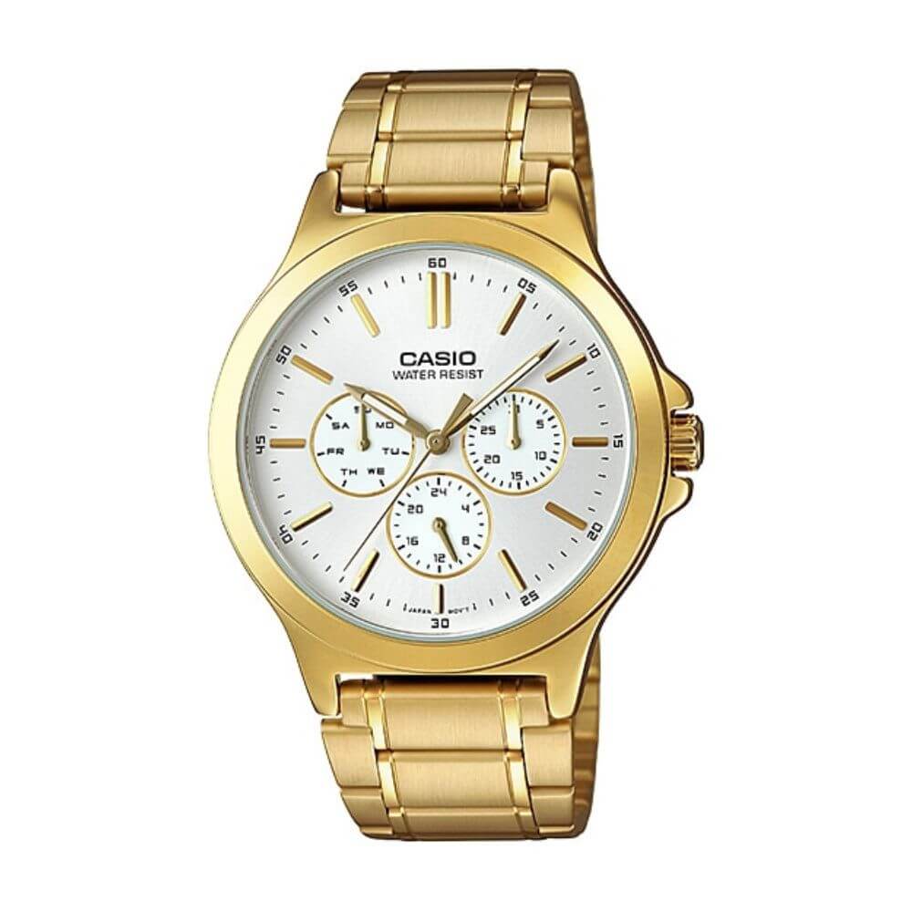 Casio Enticer Multifunction Golden Chain Watch MTP-V300G-7AUDF