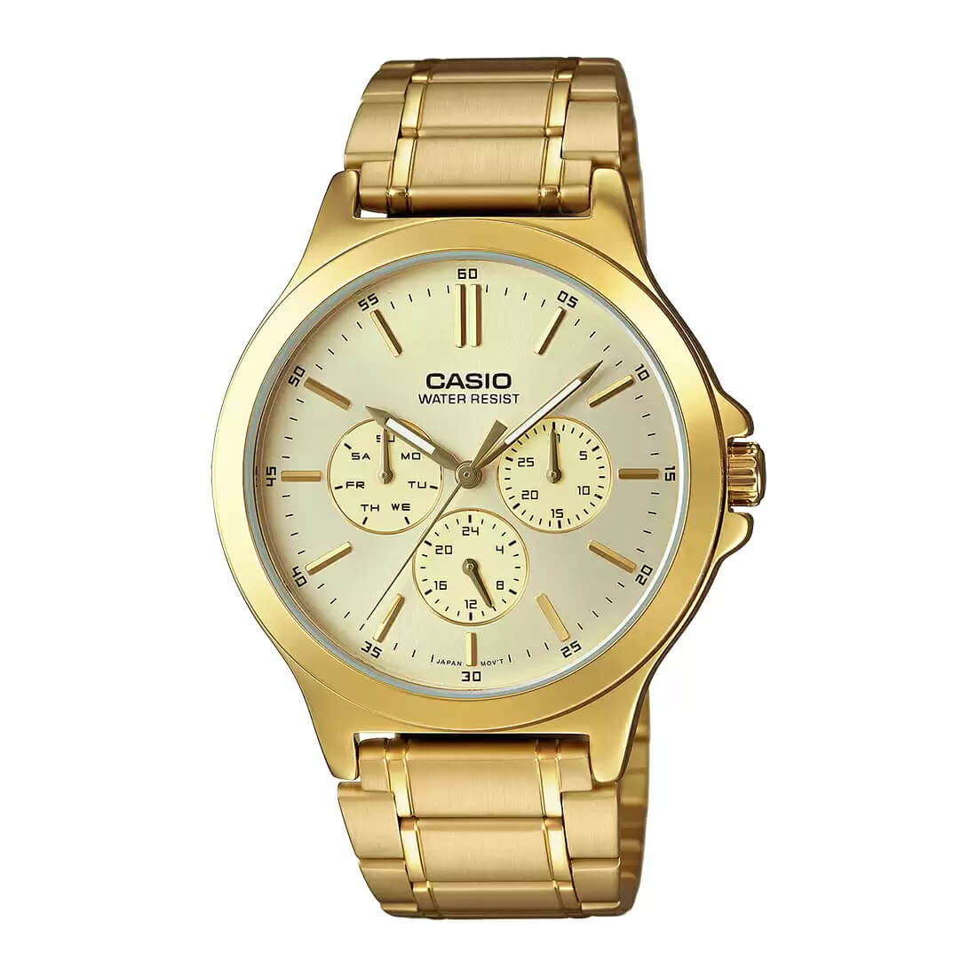 Casio Enticer Multifunction Golden Chain Watch MTP-V300G-9AUDF