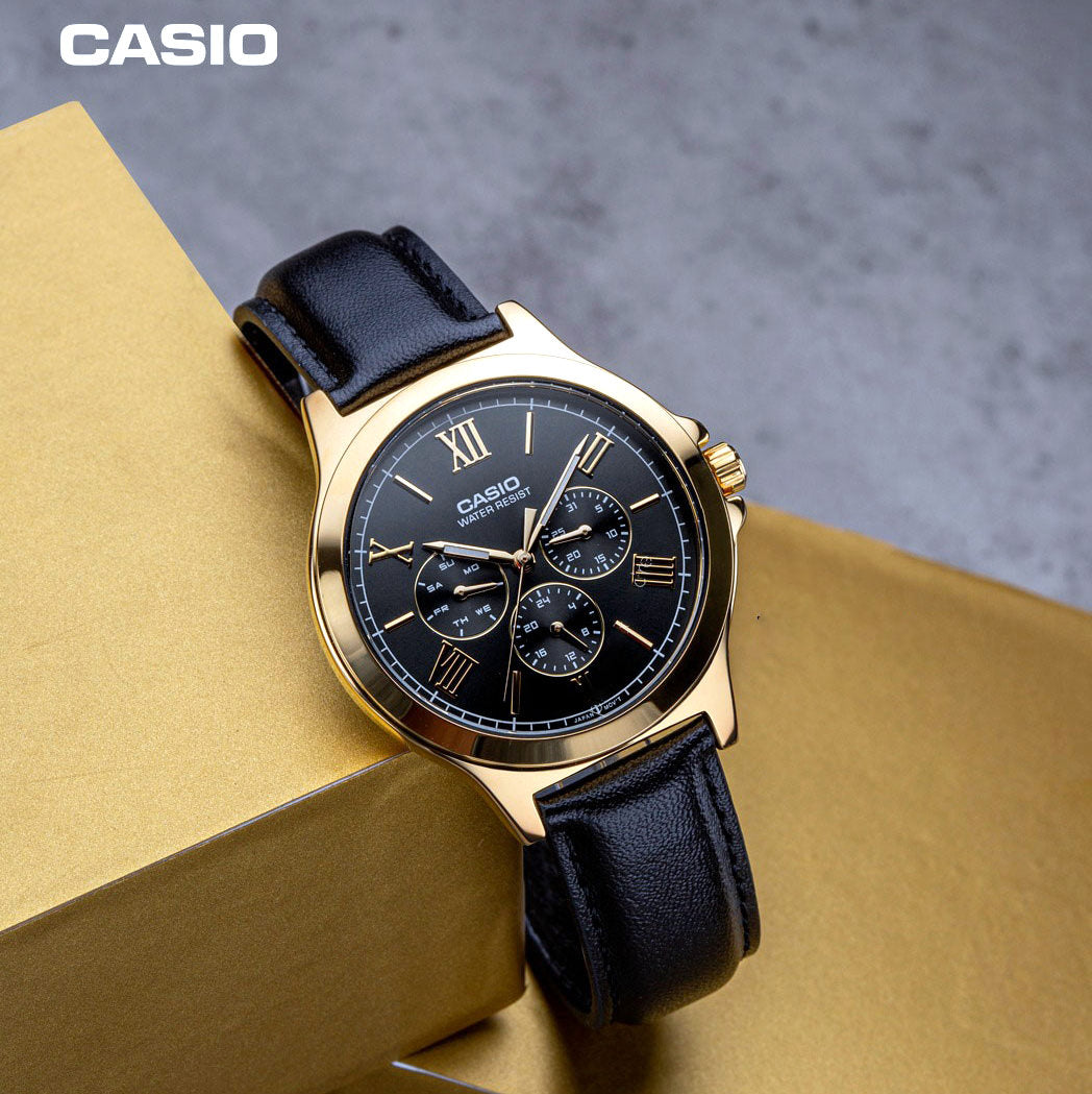 Casio Enticer Multifunction Golden Belt Watch MTP-V300GL-1AUDF