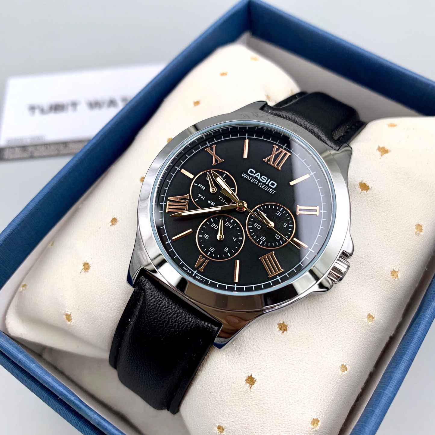 Casio Enticer Multifunction Silver Belt Watch MTP-V300L-1A2UDF