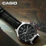 Casio Enticer Multifunction Silver Belt Watch MTP-V300L-1AUDF