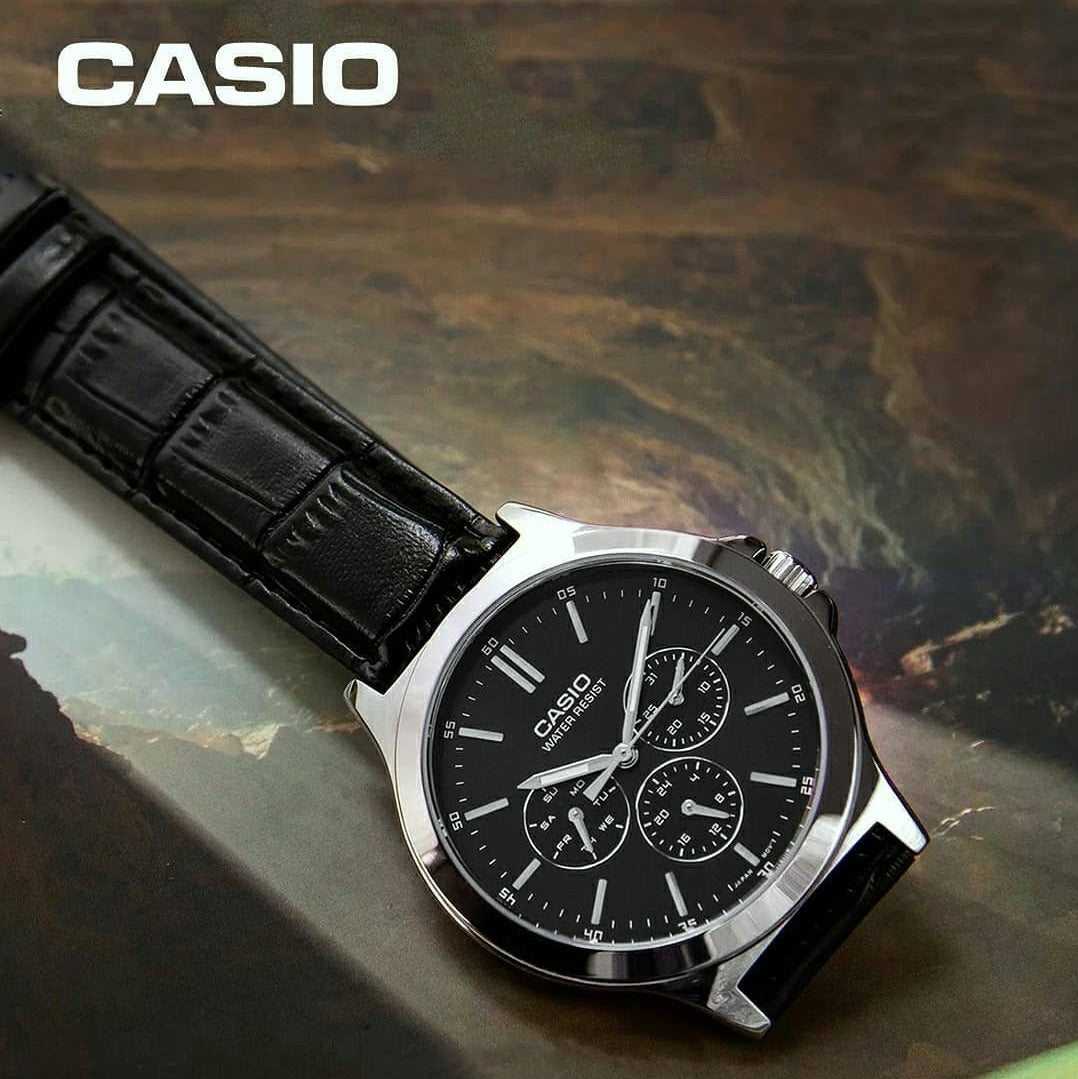 Casio Enticer Multifunction Silver Belt Watch MTP-V300L-1AUDF