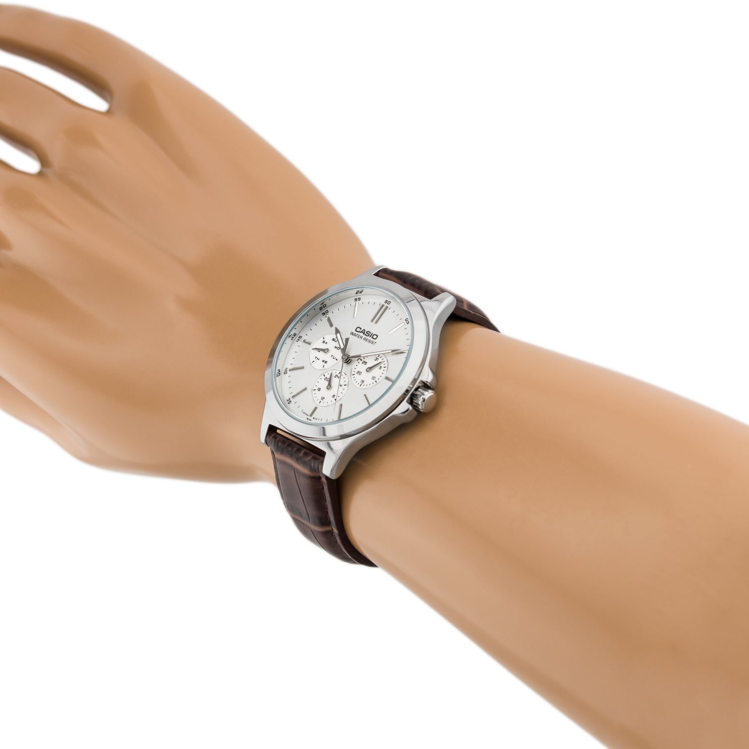 Casio Enticer Multifunction Silver Belt Watch MTP-V300L-7AUDF