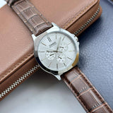 Casio Enticer Multifunction Silver Belt Watch MTP-V300L-7AUDF