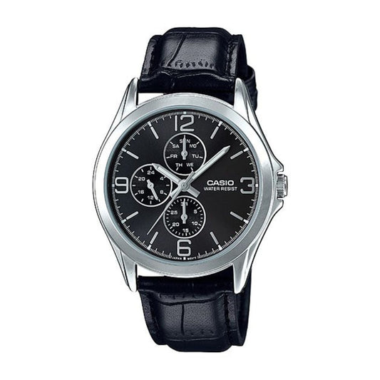 Casio Enticer Multifunction Silver Belt Watch MTP-V301L-1AUDF