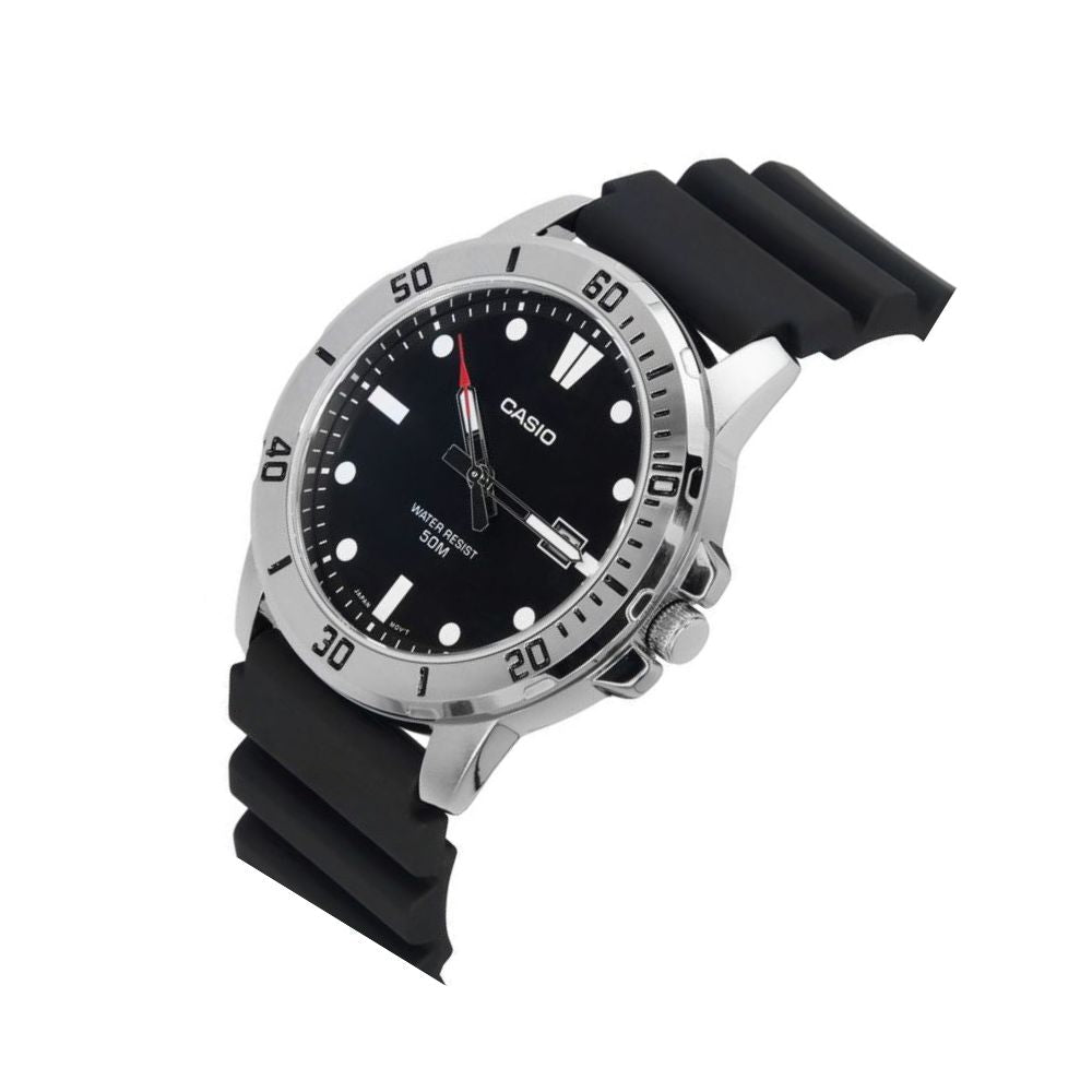 Casio Enticer Date Resin Belt Watch MTP-VD01-1EVUDF