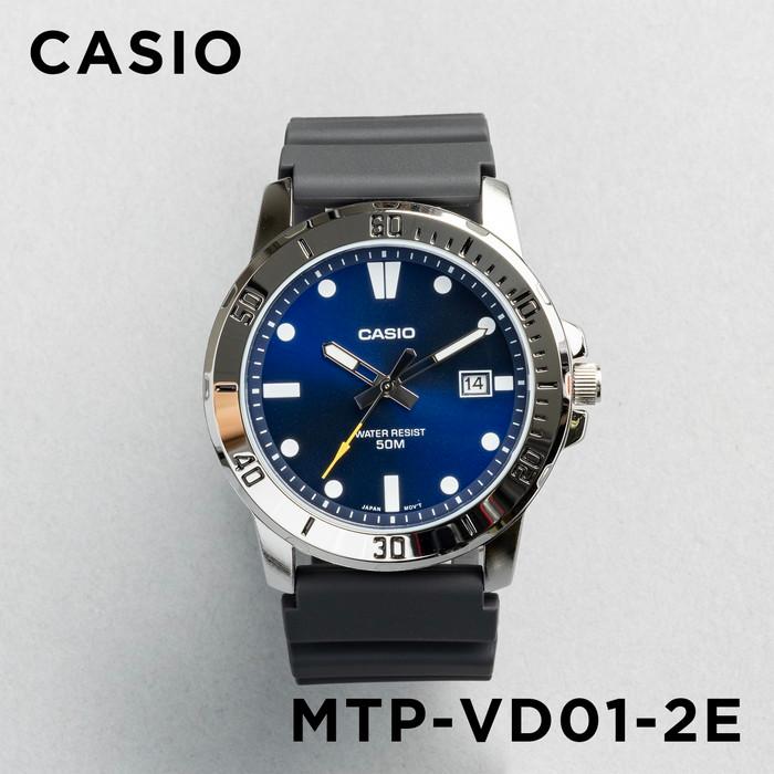 Casio Enticer Date Resin Belt Watch MTP-VD01-2EVUDF