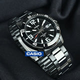 Casio Enticer Date Black Chain Watch MTP-VD01B-1BVUDF