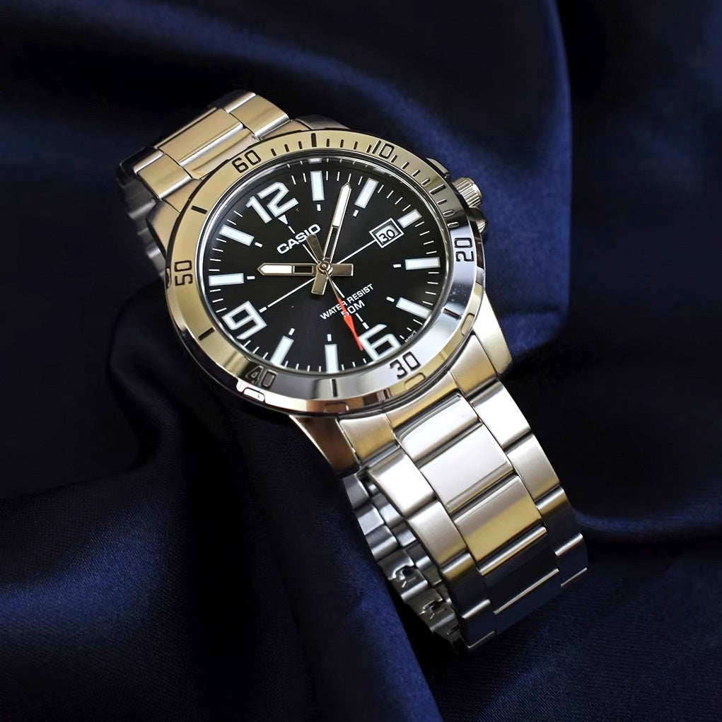 Casio Enticer Date Chain Watch MTP-VD01D-1BVUDF