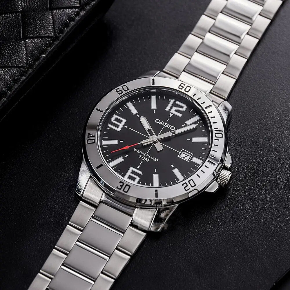 Casio Enticer Date Chain Watch MTP-VD01D-1BVUDF