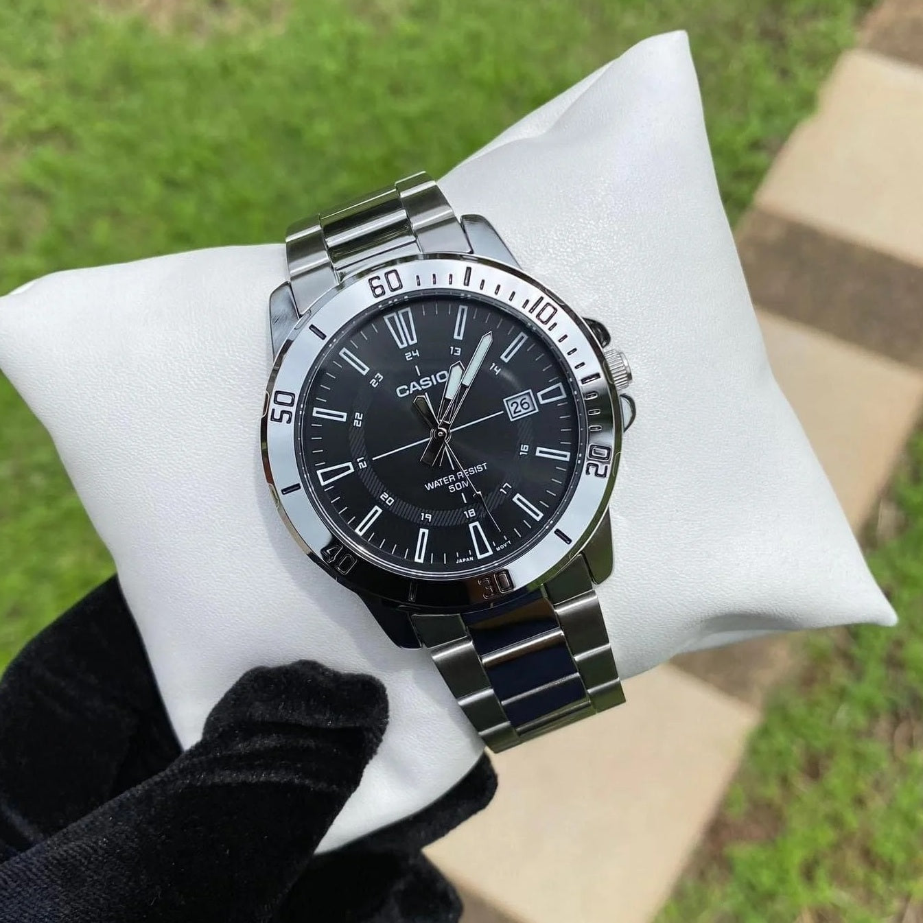 Casio Enticer Date Chain Watch MTP-VD01D-1CVUDF