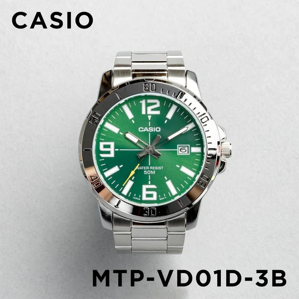 Casio Enticer Date Chain Watch MTP-VD01D-3BVUDF
