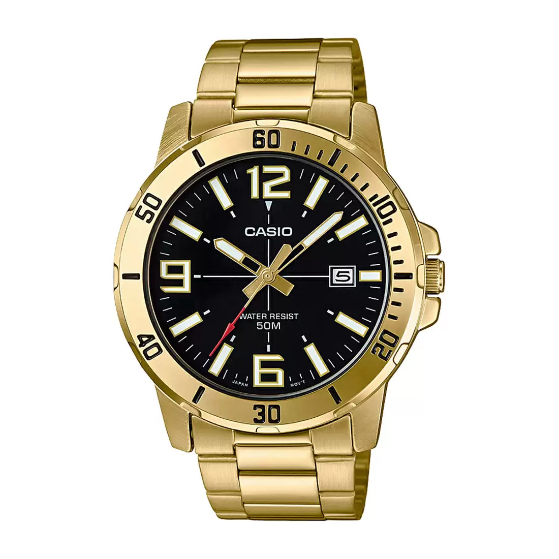 Casio Enticer Date Golden Chain Watch MTP-VD01G-1BVUDF