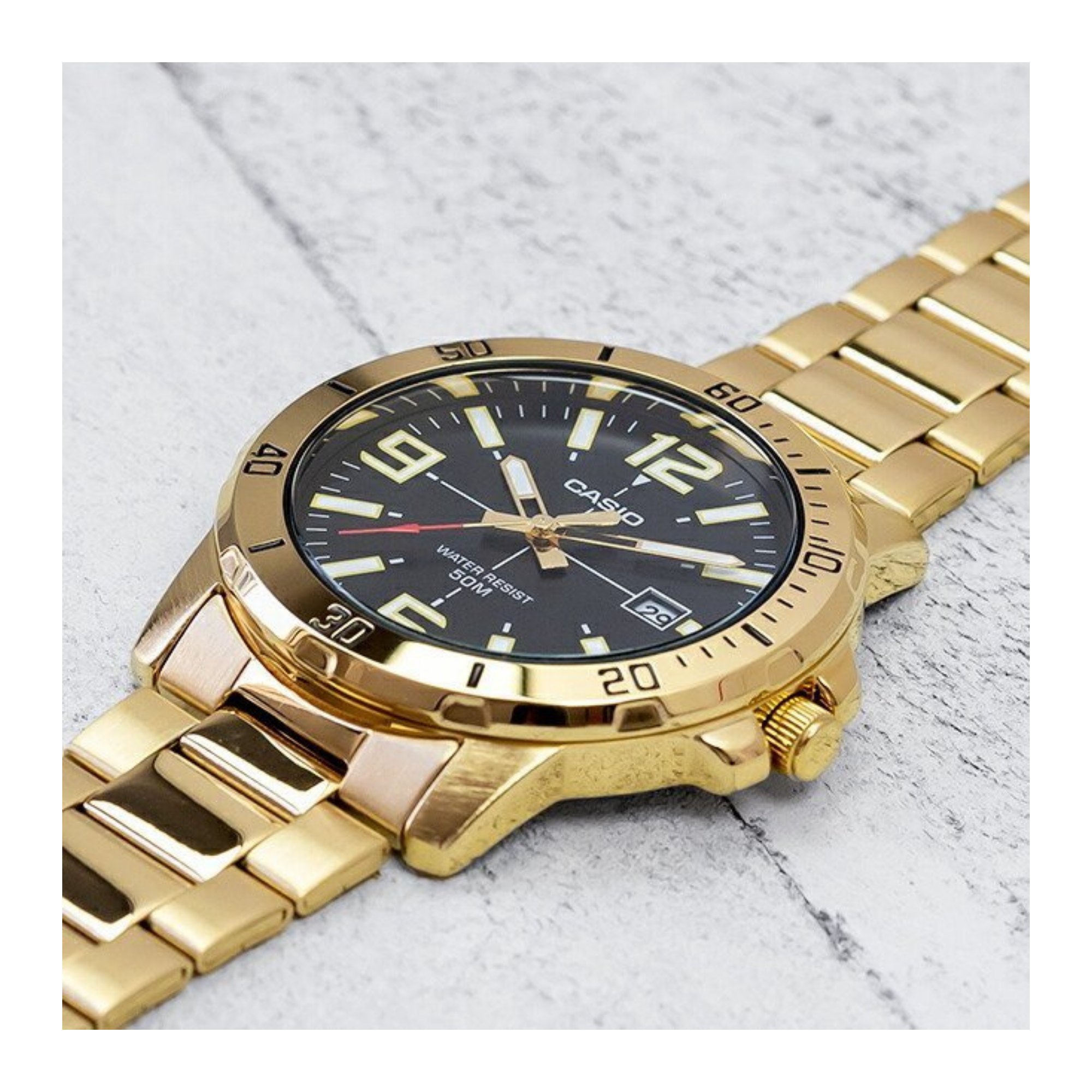 Casio Enticer Date Golden Chain Watch MTP-VD01G-1BVUDF