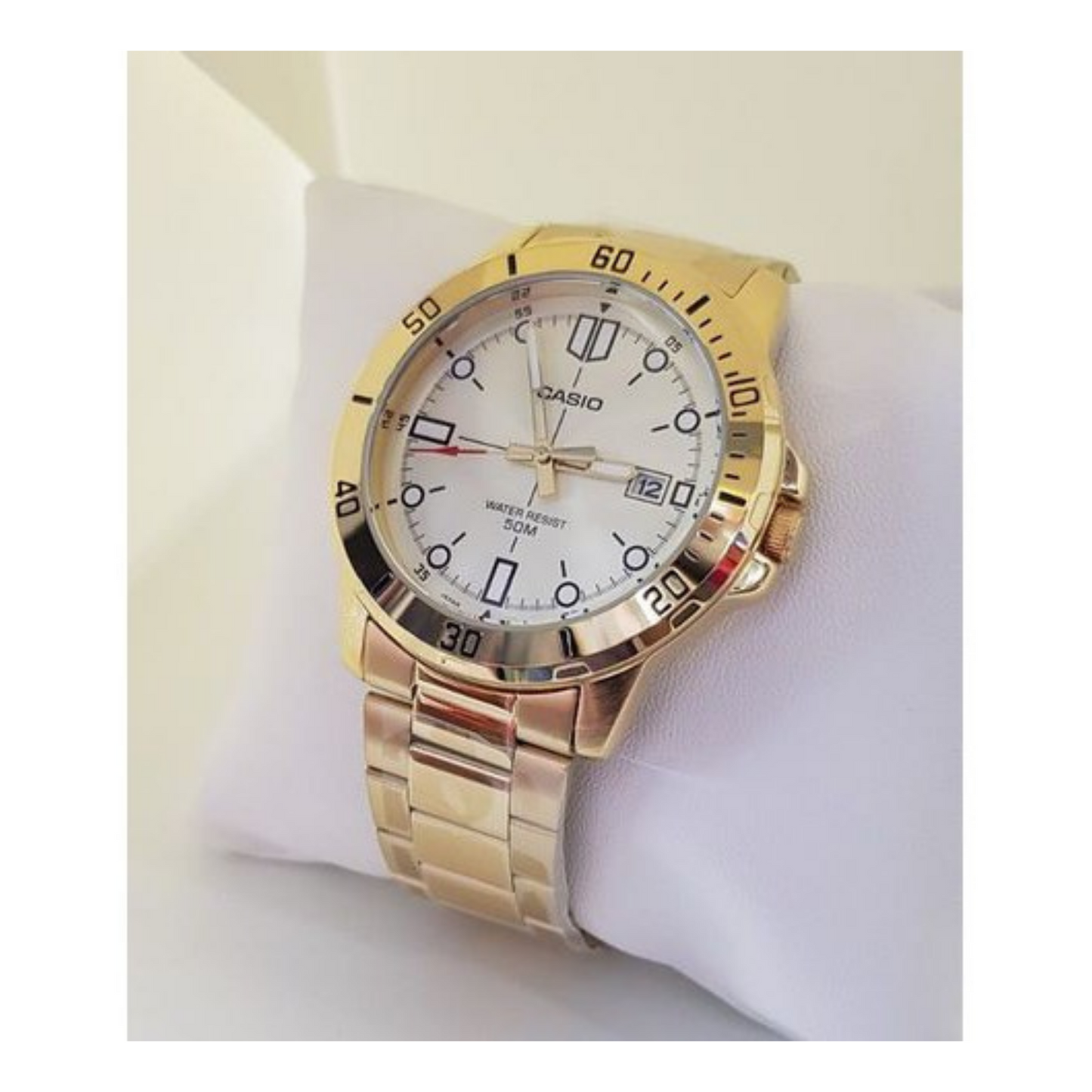 Casio Enticer Date Golden Chain Watch MTP-VD01G-9EVUDF