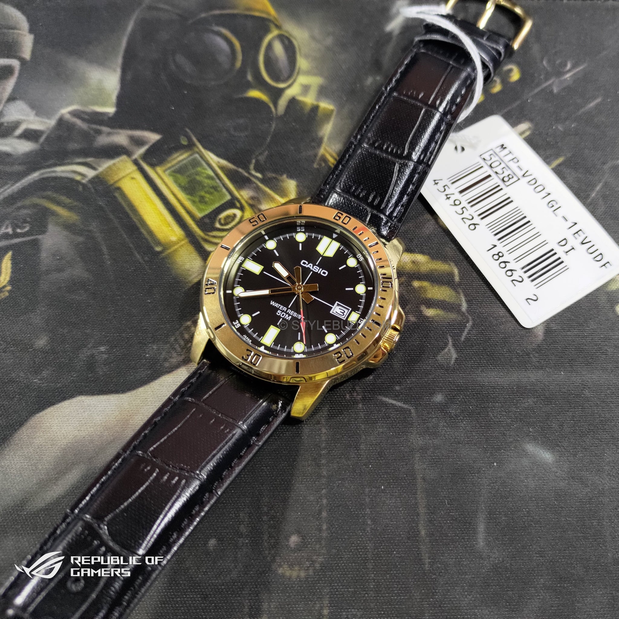 Casio Enticer Date Belt Watch MTP-VD01GL-1EVUDF