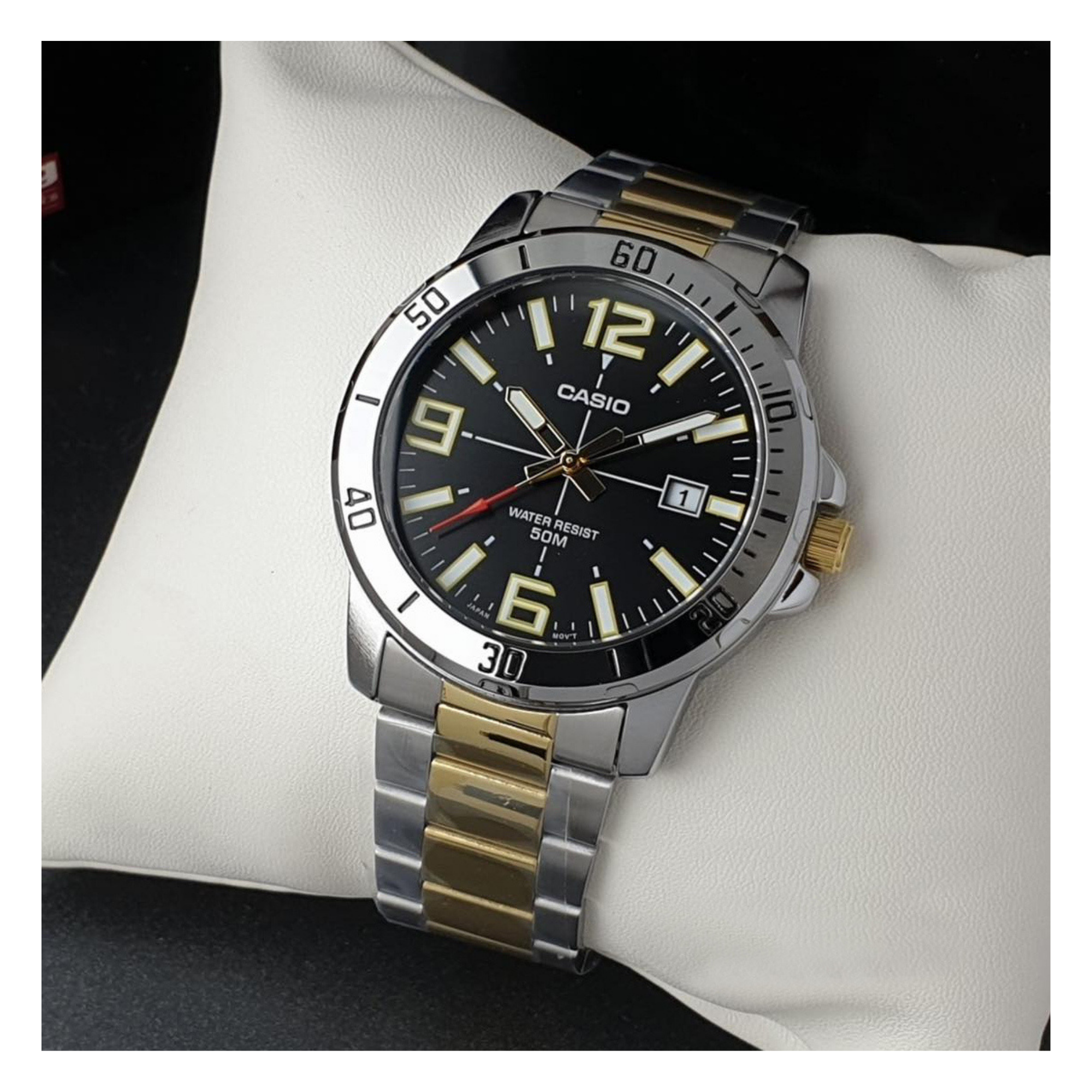 Casio Enticer Date Chain Watch MTP-VD01SG-1BVUDF