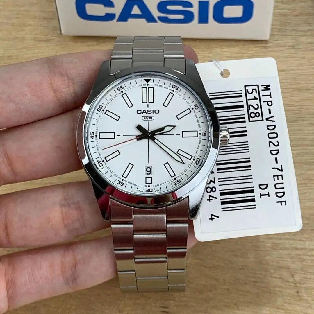 Casio Standard Date Chain Watch MTP-VD02D-7EUDF