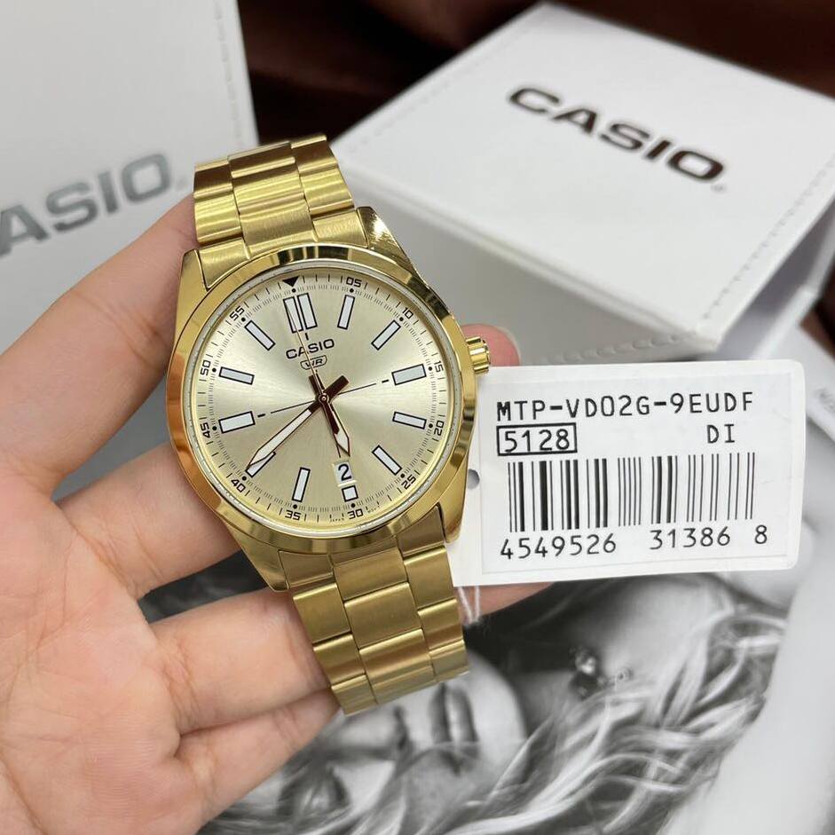 Casio Standard Date Chain Watch MTP-VD02G-9EUDF