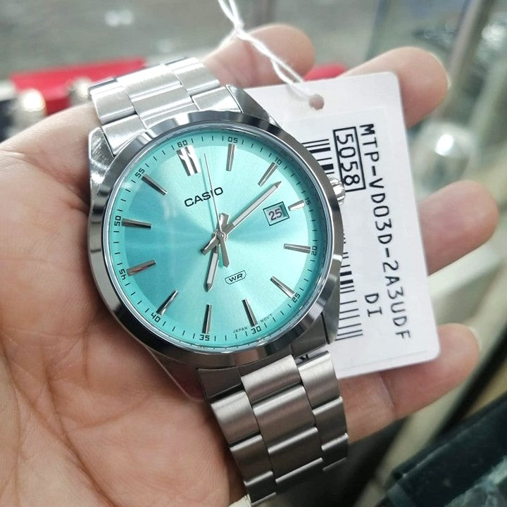 Casio Standard Date Chain Watch MTP-VD03D-2A3UDF